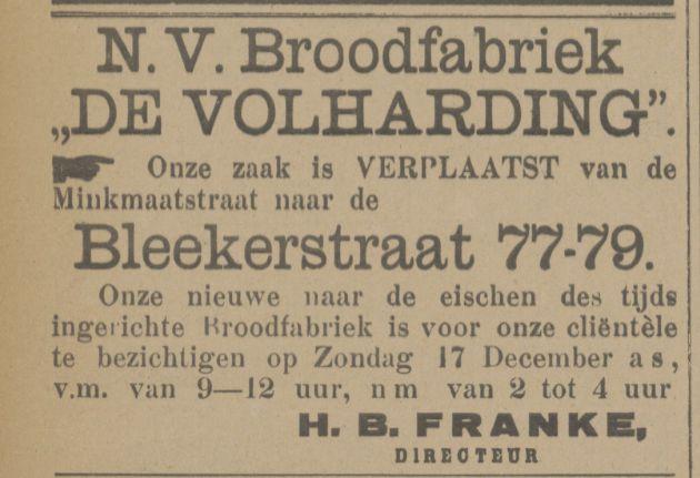 Minkmaatstraat Broodfabriek De Volharding advertentie Tubantia 15-12-1916.jpg
