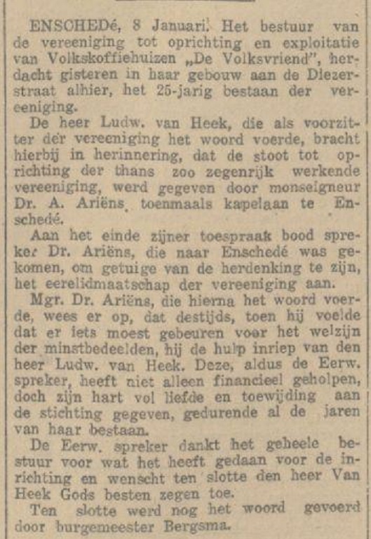 Diezerstraat Volkskoffiehuis De Volksvriend krantenbericht 9-1-1924.jpg