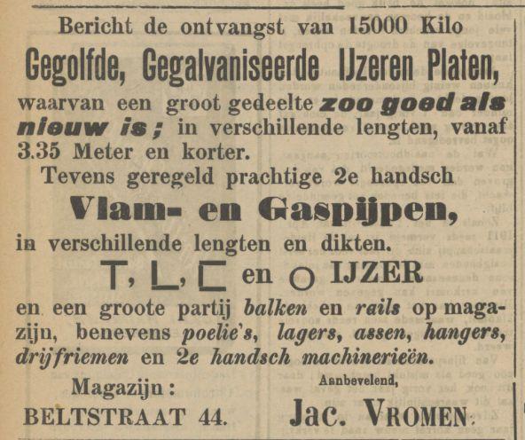 Beltstraat 44 Jac. Vromen advertentie Tubantia 18-11-1911.jpg