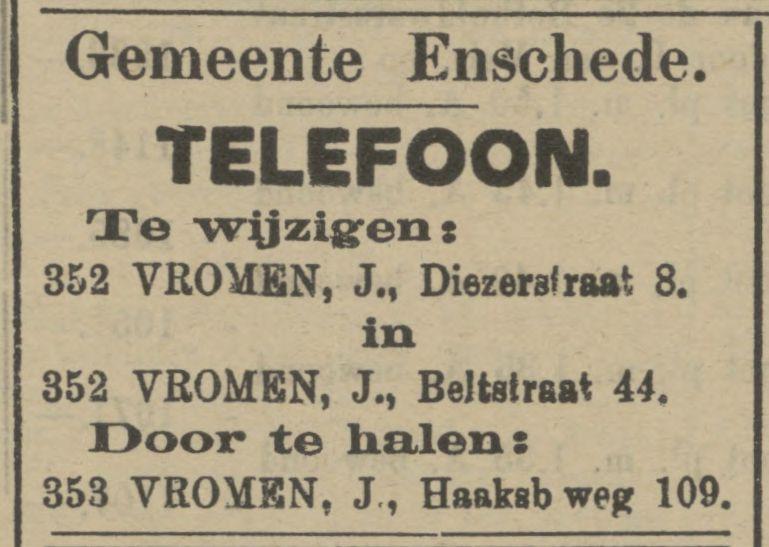 Beltstraat 44 Vromen advertentie Tubantia 25-10-1910.jpg