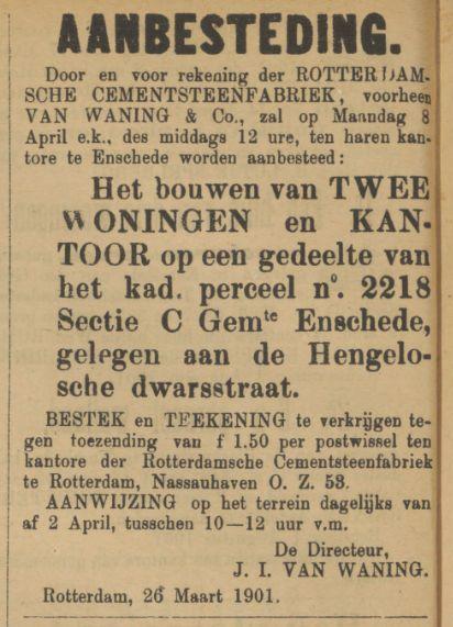 1e Hengeloschedwarsstraat Van Waning & Co. advertentie Tubantia 27-3-1901.jpg