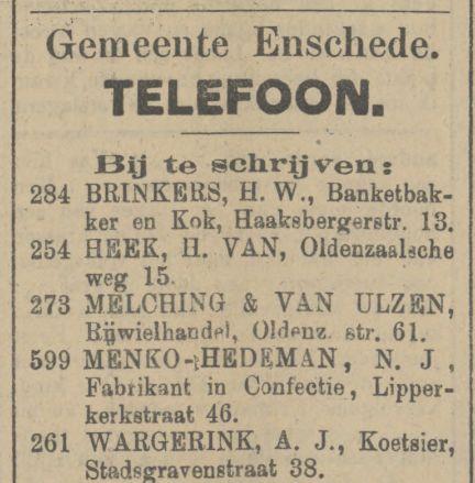 Stadsgravenstraat 38 A.J. Wargerink koetsier advertentie Tubantia 19-9-1908.jpg