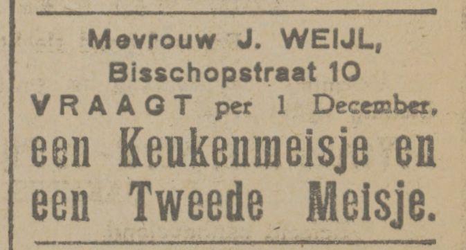 Bisschopstraat 10 J. Weijl advertentie Tubantia 17-10-1925.jpg