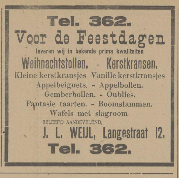 Langestraat 12 J.L. Weijl advertentie Tubantia 21-12-1915.jpg