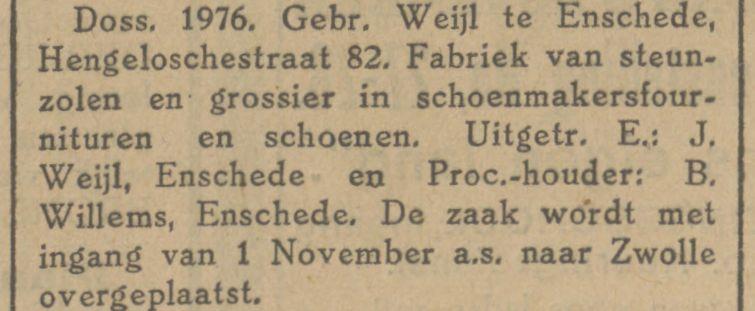 Hengeloschestraat 82 Gebr. Weijl krantenbericht Tubantia 29-10-1927.jpg