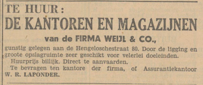 Hengeloschestraat 80 Weijl & Co. advertentie Tubantia 16-10-1934.jpg