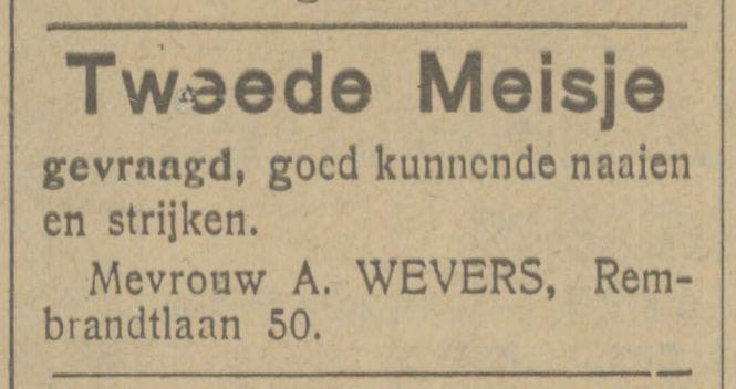 Rembrandtlaan 50 A. Wevers advertentie Tubantia 26-5-1924.jpg