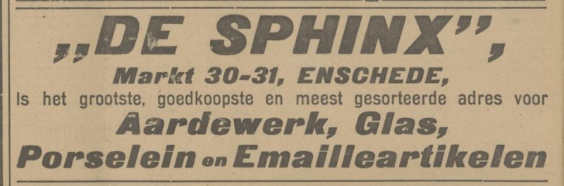 Markt 30-31  De Sphinx advertentie Tubantia 16-1-1914.jpg