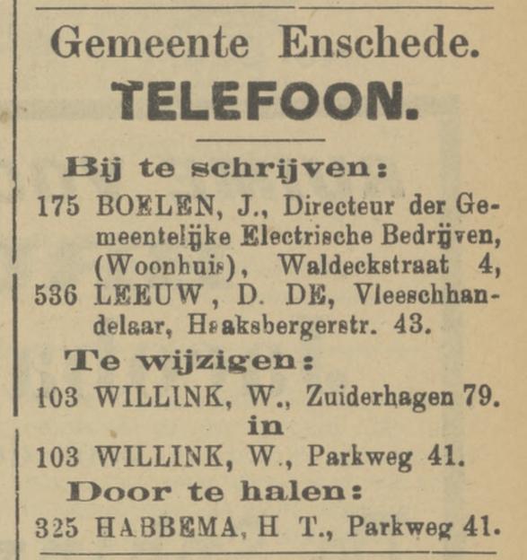 Parkweg 41 W. Willink advertentie Tubantia 4-8-1910.jpg