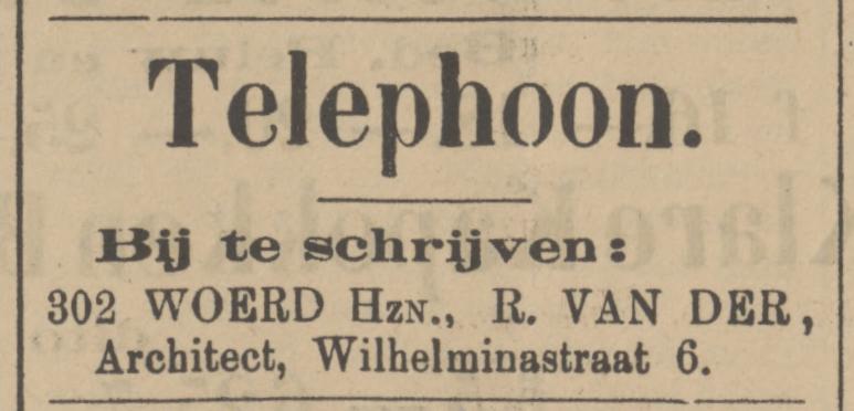Wilhelminastraat 6 R. van der Woerd Hzn. advertentie Tubantia 28-3-1905.jpg