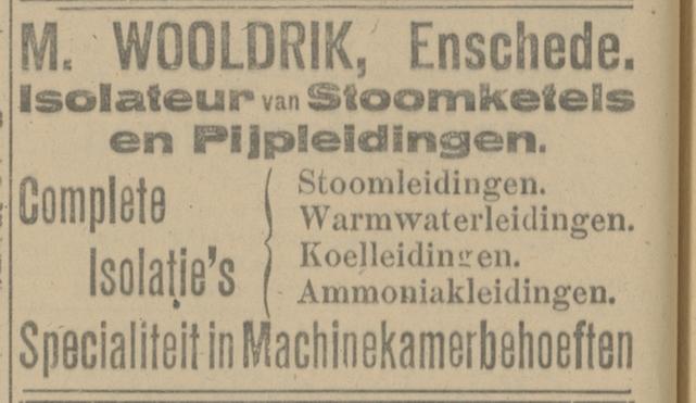 M. Wooldrik advertentie Tubantia 28-9-1918.jpg