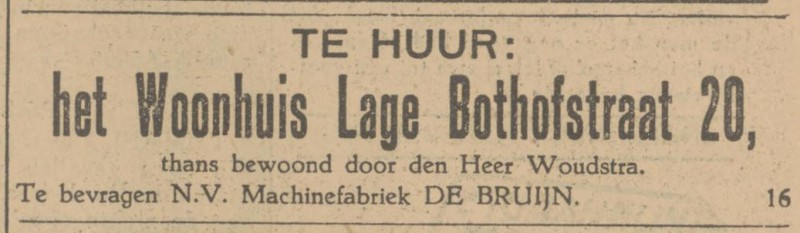 Lage Bothofstraat 20 Woudstra advertentie Tubantia 2-10-1929.jpg