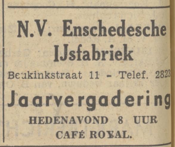 Beukinkstraat 11 N.V. Enschedesche IJsfabriek advertentie Tubantia 14-3-1939.jpg