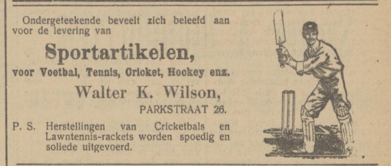 Parkstraat 26 Walter K. Wilson advertentie Tubantia 21-5-1913.jpg