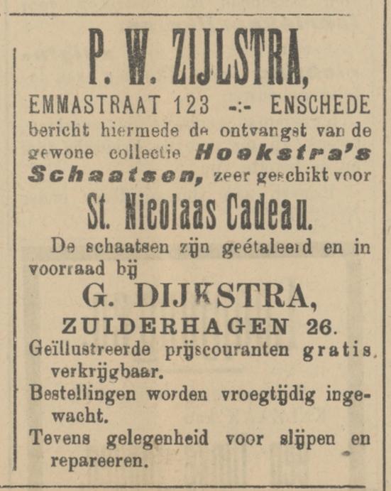 Emmastraat 123 P.W. Zijlstra advertentie Tubantia 14-11-1908.jpg