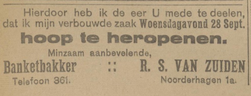 Noorderhagen 1a R.S. van Zuiden baketbakker advertentie Tubantia 27-9-1921.jpg