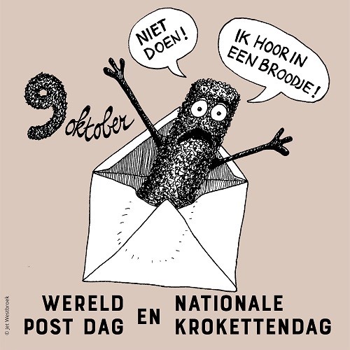 9 oktober Nationale krokettendag en Wereld Post Dag.jpg