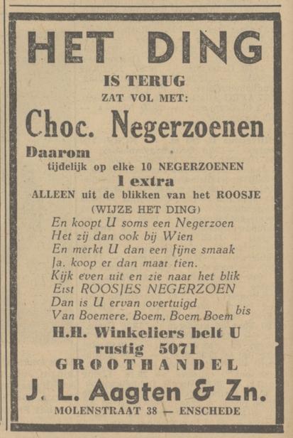 Molenstraat 38 J.L. Aagten Groothandel advertentie Tubantia 24-2-1951.jpg