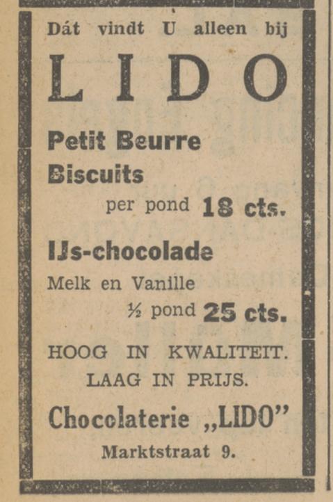 Marktstraat 9 Lido chocolaterie advertentie Tubantia 17-4-1936.jpg