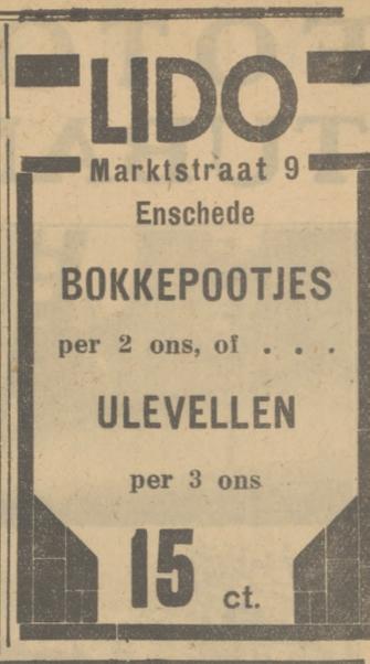 Marktstraat 9 Lido chocolaterie advertentie Tubantia 31-3-1933.jpg