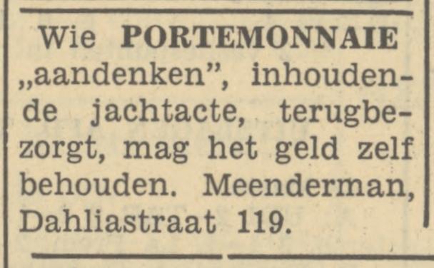 Dahliastraat 119 Meenderman advertentie Tubantia 15-11-1949.jpg