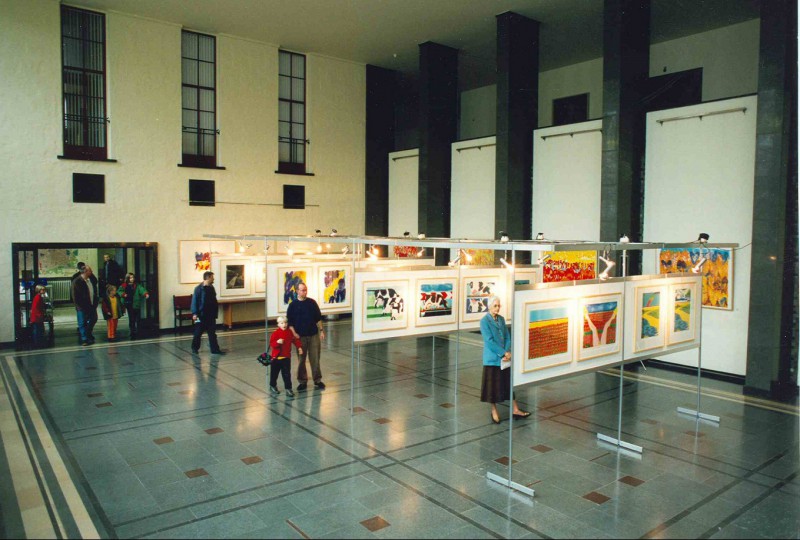 Langestraat 24 Expositie van werk van Jan Cremer in de burgerzaal stadhuis aug. 1980.jpg