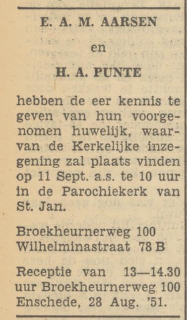 Broekheurnerweg 100 Aarsen advertentie Tubantia 28-8-1951.jpg