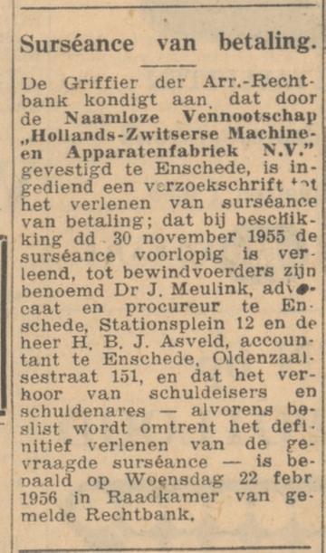 Oldenzaalsestraat 151 Accountant H.B.J. Asveld advertentie 2-12-1955.jpg