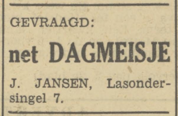 Lasondersingel 7 J. Jansen advertentie Tubantia 15-5-1950.jpg