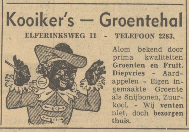 Elferinksweg 11 Groentehal Kooiker advertentie Tubantia 29-11-1949.jpg