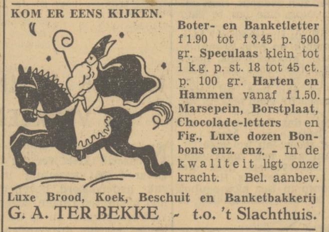 Volksparksingel G.A. ter Bekke Banketbakkerij advertentie Tubantia 29-11-1949.jpg