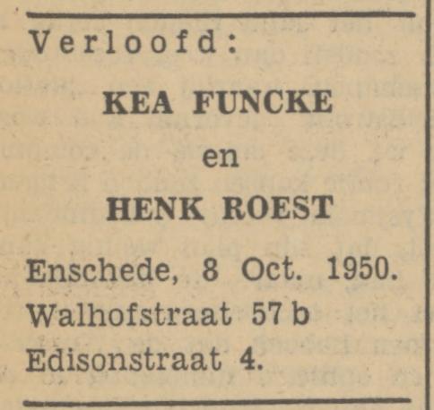 Walhofstraat 57b Funcke advertentie Tubantia 5-10-1950.jpg