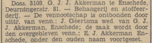 Deurningerstraat 81 G.J.J. Akkerman Behangerij Stoffeerderij krantenbericht Tubantia 31-5-1938.jpg