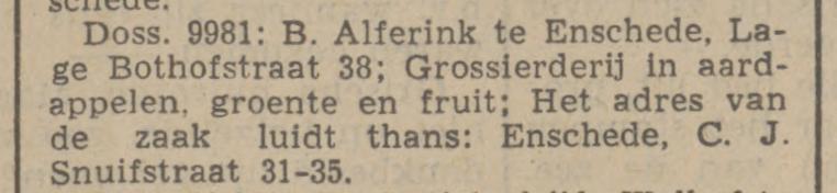 C.J. Snuifstraat 31-35 B. Alferink krantenberichtTubantia 19-3-1942.jpg