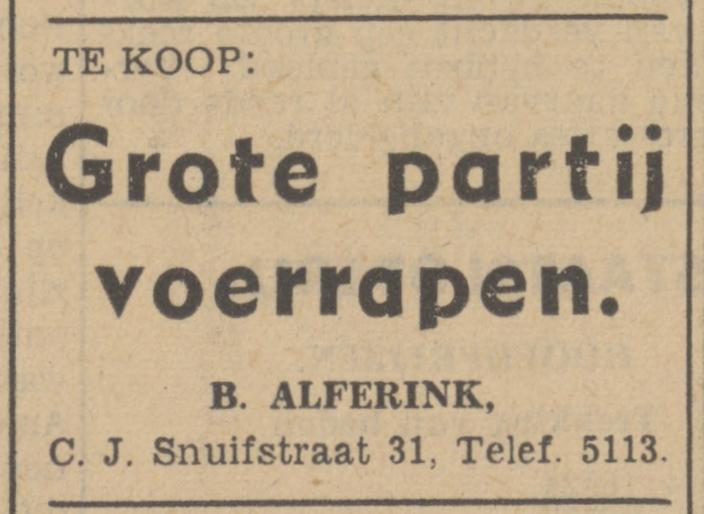 C.J. Snuifstraat 31 B. Alferink advertentie Tubantia 24-11-1941.jpg