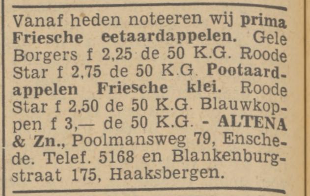 Poolmansweg 79 Altena & Zn advertentie Tubantia 6-4-1940.jpg