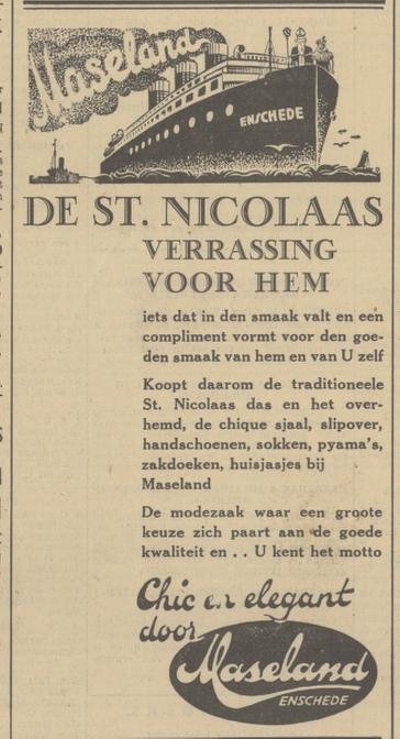 Markt 7 Maseland Sinterklaasadvertentie Tubantia 1-12-1937.jpg