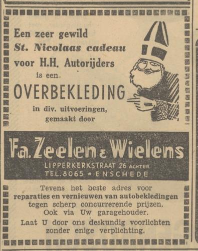 Lipperkerkstraat 26 Fa. Zeelen & Wielens advertentie Tubantia 30-11-1951.jpg
