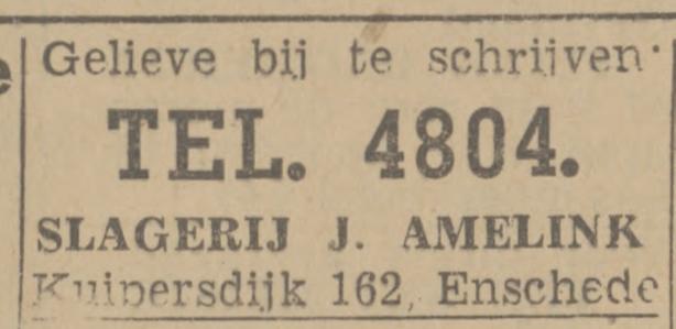 Kuipersdijk 162 J. Amelink slagerij advertentie Tubantia7-12-1942.jpg