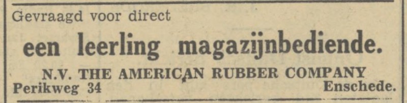 Perikweg 34 N.V. The American Rubber Company advertentie Tubantia 6-12-1946.jpg