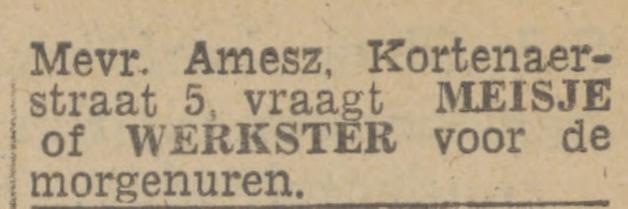 Kortenaerstraat 5 Mevr. Amesz advertentie 16-12-1944.jpg