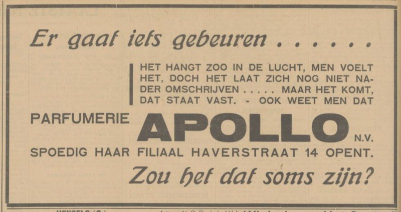 Haverstraat 14 N.V. Parfumerie Apollo advertentie Tubantia 13-7-1932.jpg