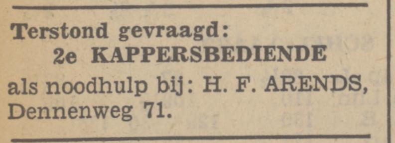 Dennenweg 71 H.F. Arends kapper advertentie Tubantia 24-2-1938.jpg