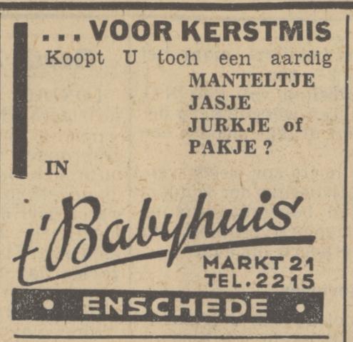 Markt 21 Babyhuis kerstadvertentie Tubantia 21-12-1938.jpg
