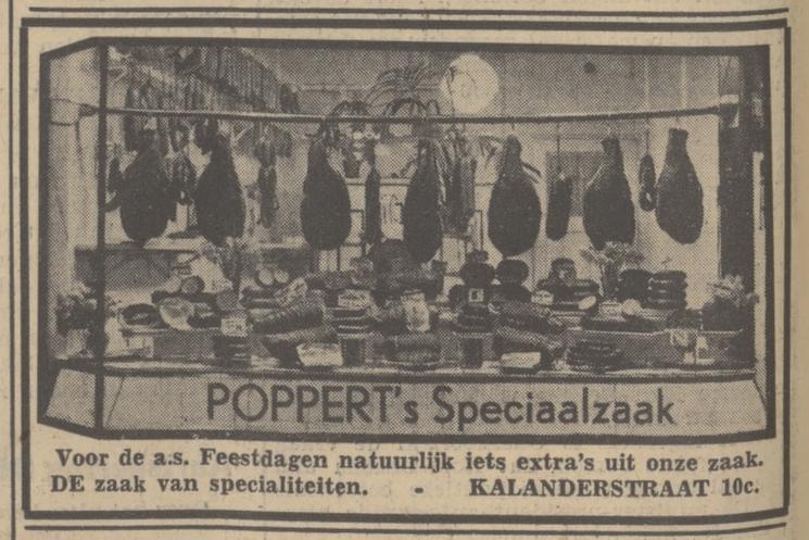 Kalanderstraat 10c Poppert's speciaalzaak advertentie Tubantia 14-4-1938.jpg