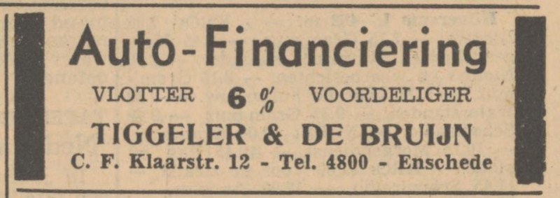 C.F. Klaarstraat 12 Tiggeler & de Bruijn advertentie Tubantia 11-4-1951.jpg