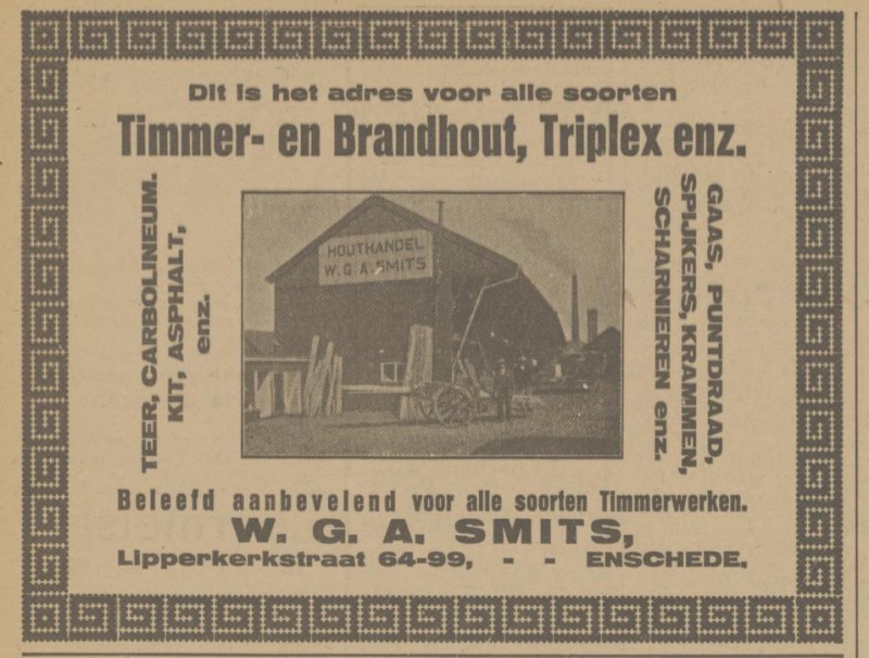 Lipperkerkstraat 64-99 W.G.A. Smits houthandel advertentie Tubantia 29-12-1924.jpg