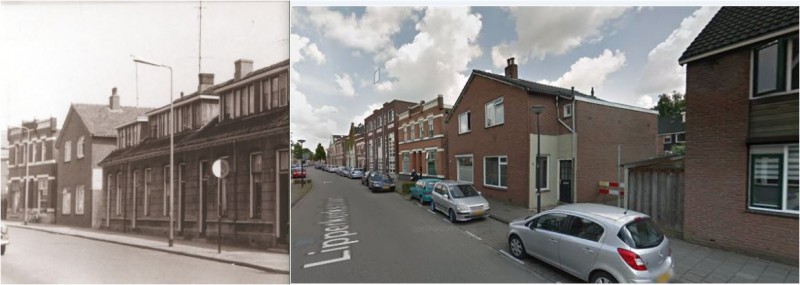 Lipperkerkstraat hoek Lageweg, toen en nu.JPG