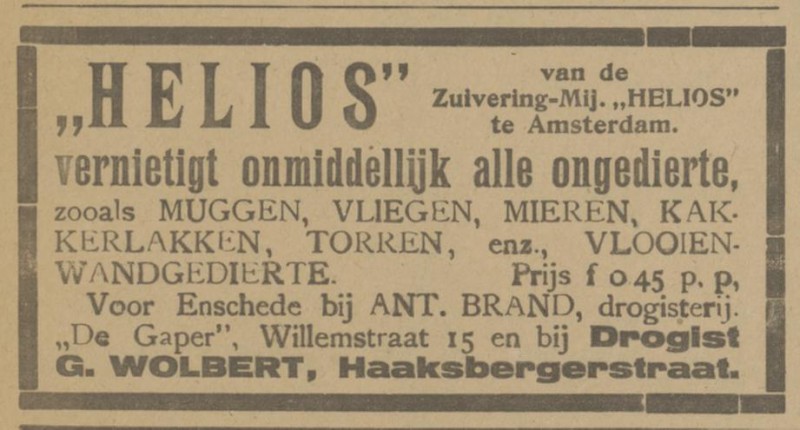 Willemstraat 15 Drogisterij De Gaper Ant. Brand advertentie Tubantia 1-7-1921.jpg
