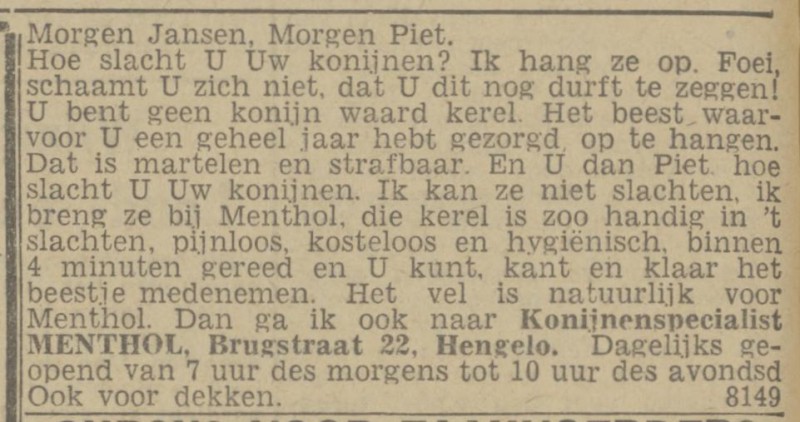 Menthol advertentie Twentsch nieuwsblad 4-11-1943.jpg